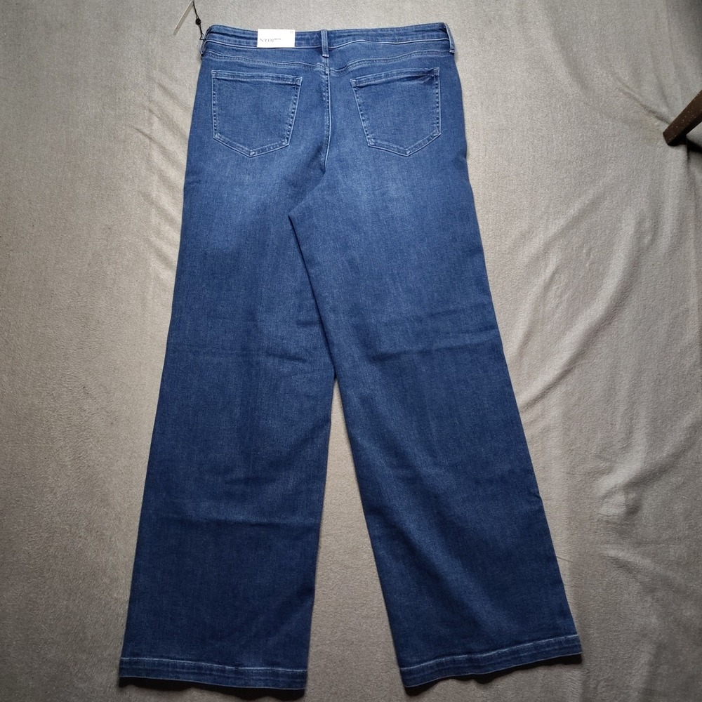 NYDJ Teresa Wide Leg Womens 12 Rio Rapids NWT Lift Tuck Stretch Denim Jeans - Picture 4 of 7